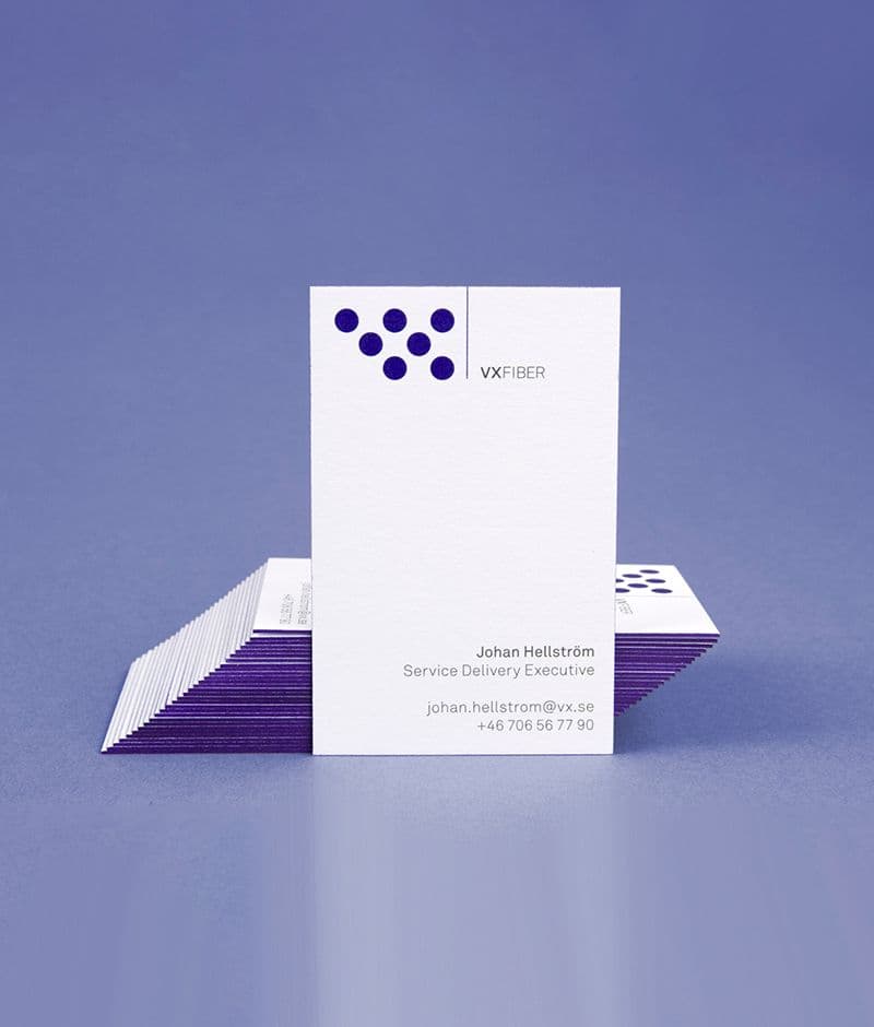Exclusive business cards with fine papers and effects such as foil and embossing