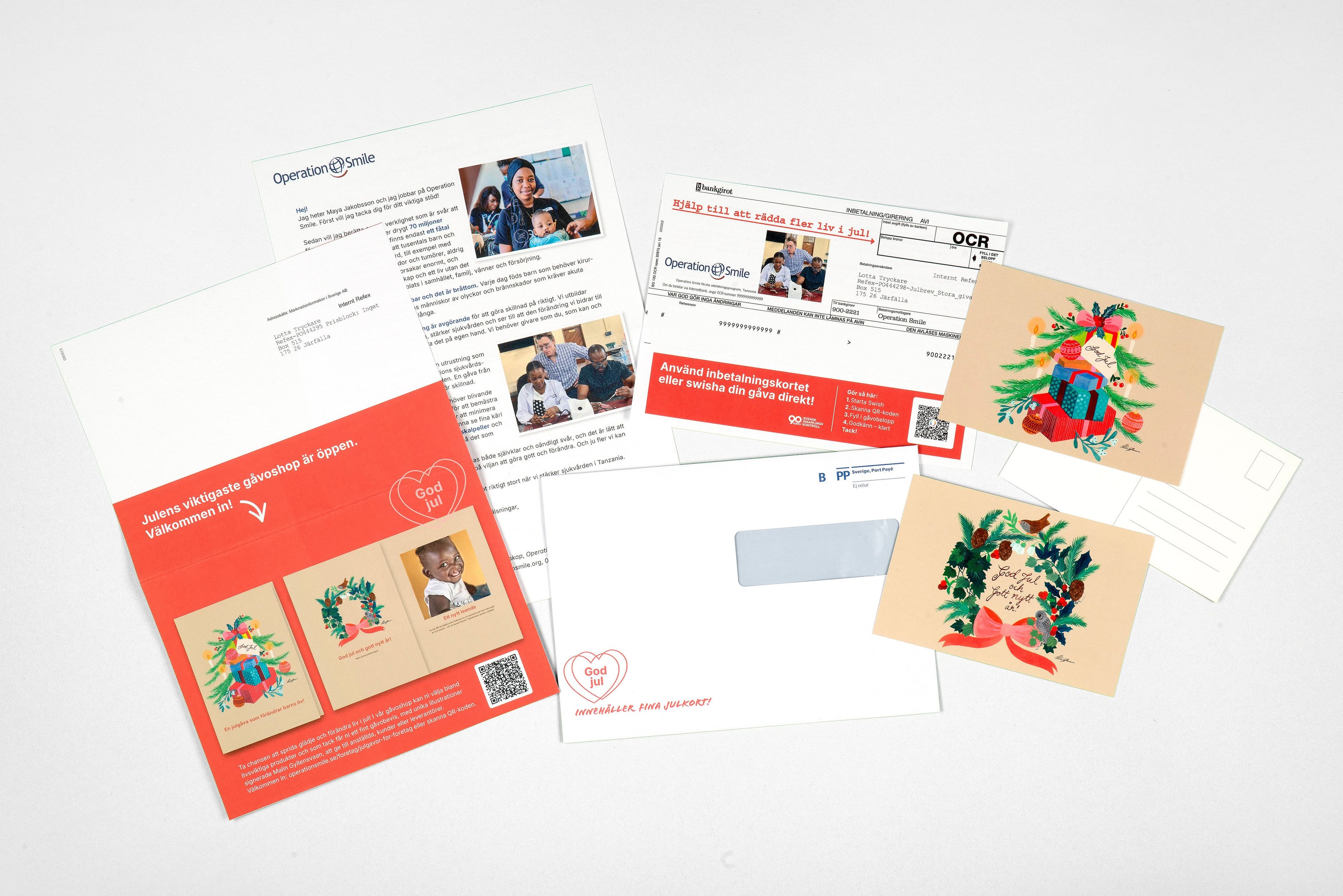 Printed direct mail campaign