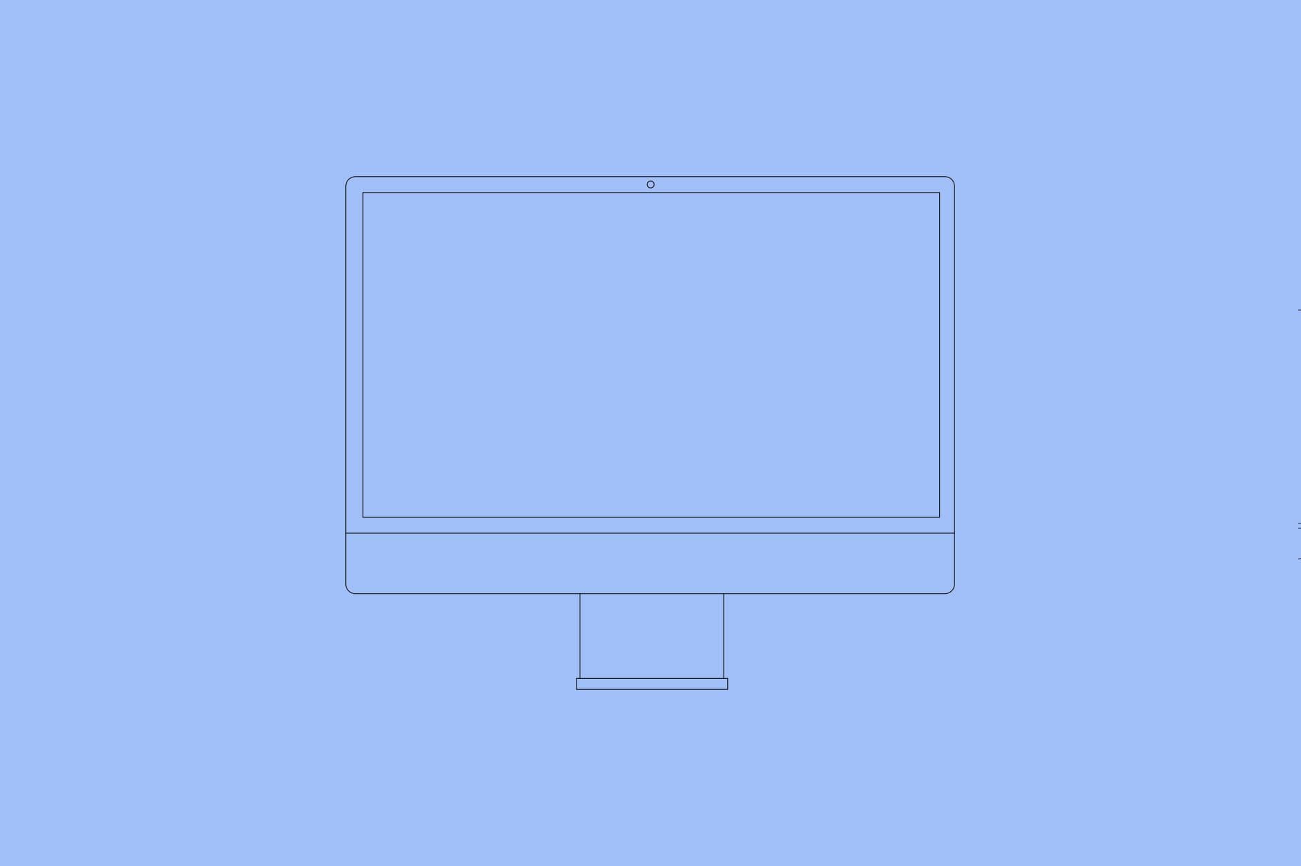 Illustraion of a computor for studio services