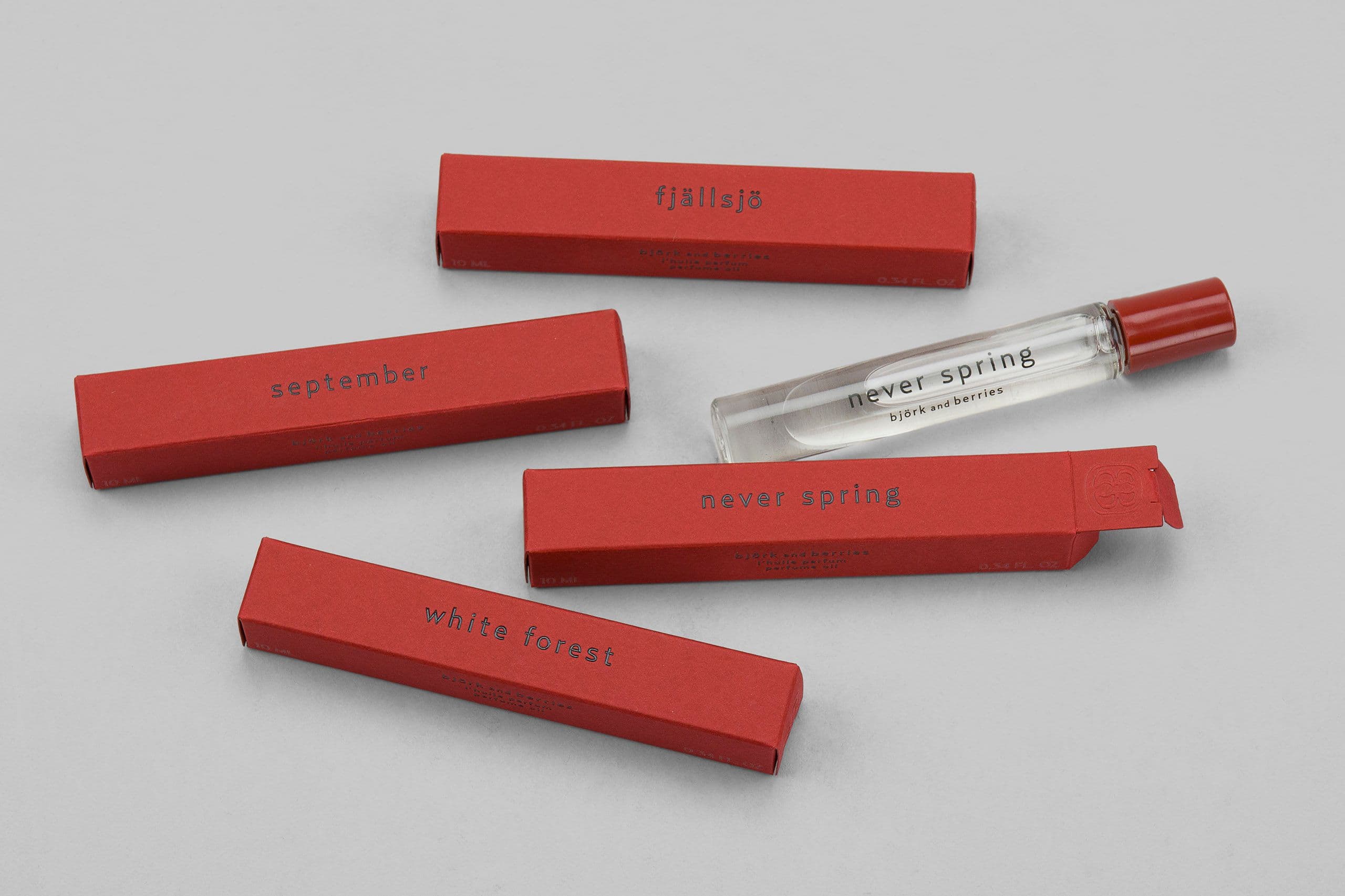 red perfume vials for testers