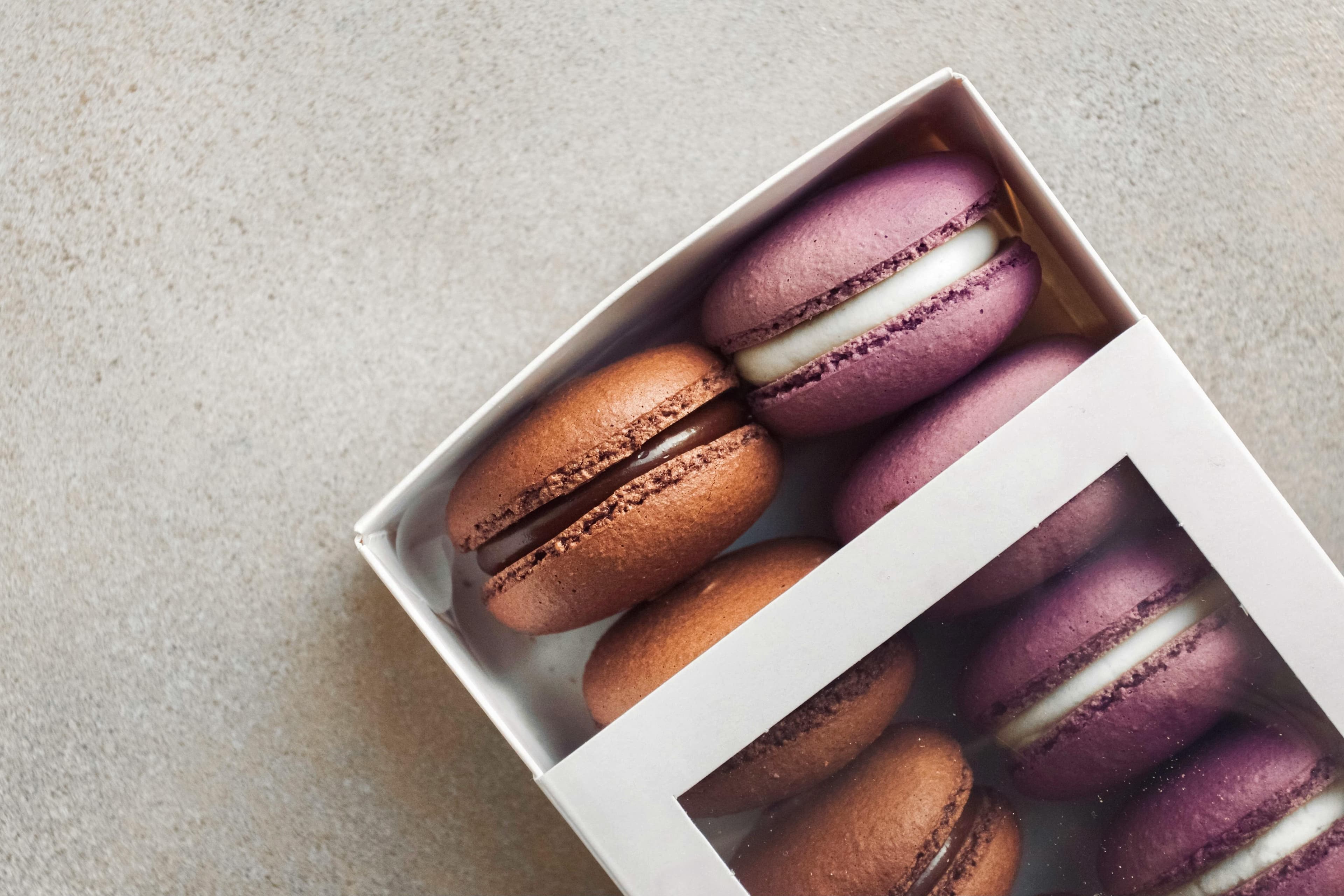 Macarons in a packaging
