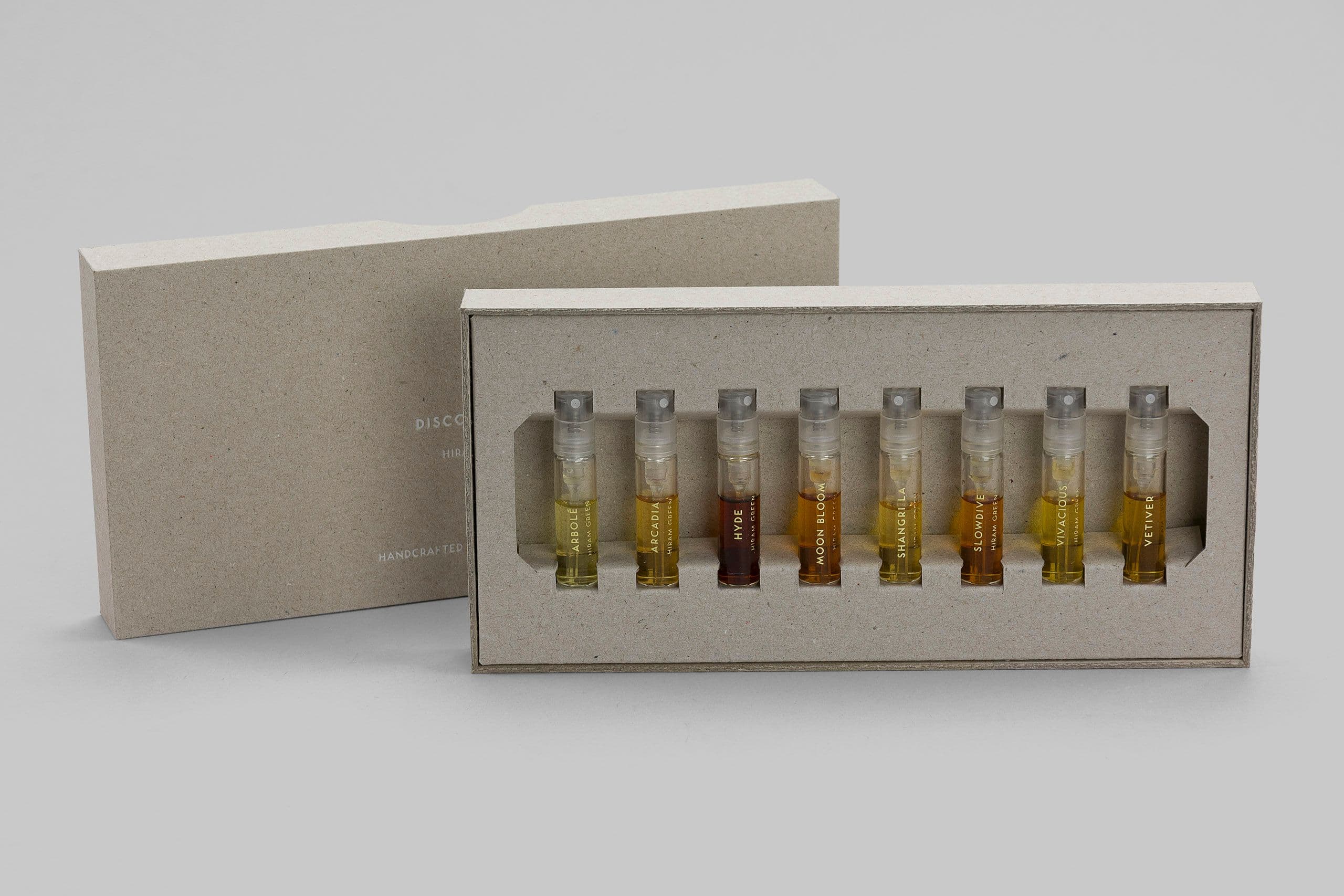 Discovery set with insert for perfume vials