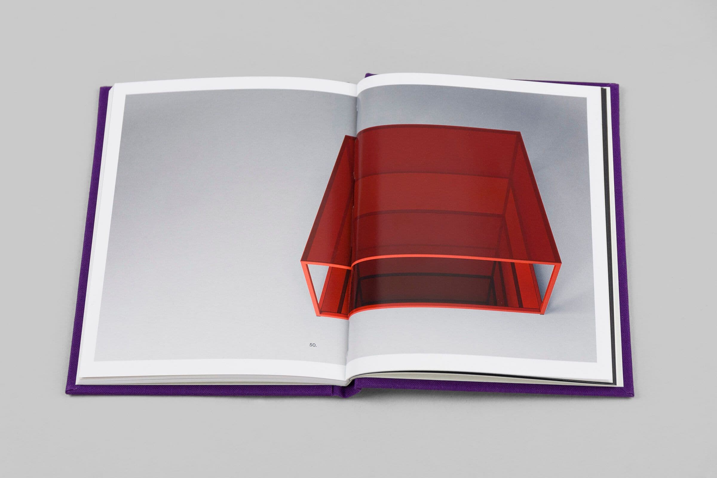 Thread sewn hardcover book with purple cloth